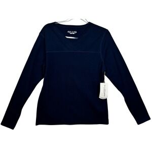 Royal Robbins Women's Midnight Blue Kick Back Crossover Long Sleeve Top XL UPF